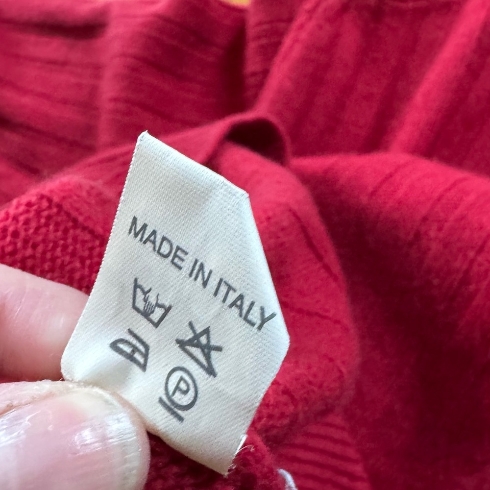 Barneys New York Deep Red Ribbed Sweater - Picture 8 of 8